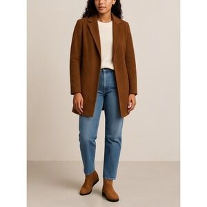 Connect Women's Brown Faux‎ Suede Wedge Ankle Boots Side Zip Booties Size 41